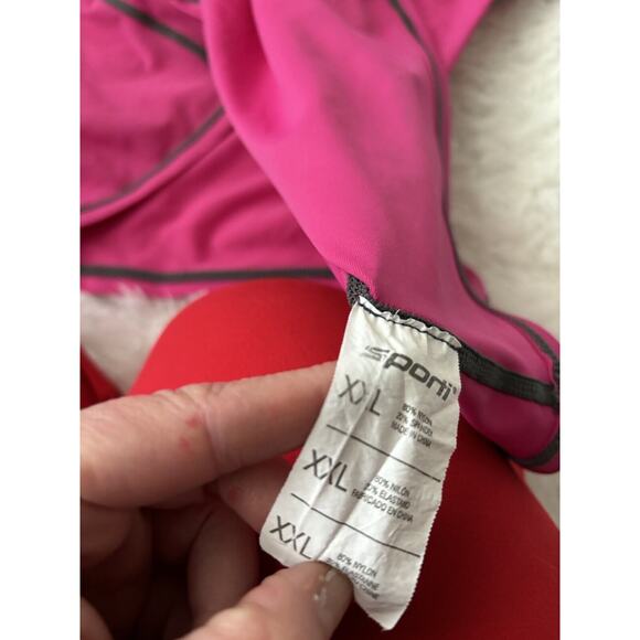 Sporti Adult Sz. XXL Pink Short Sleeved Rashguard. Great Top - Picture 9 of 12